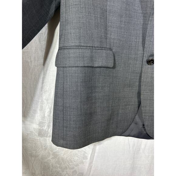 Ralph Lauren LRL Sport Coat 44L Gray Wool Made in Canada Lined Suit Stretch - Picture 3 of 16
